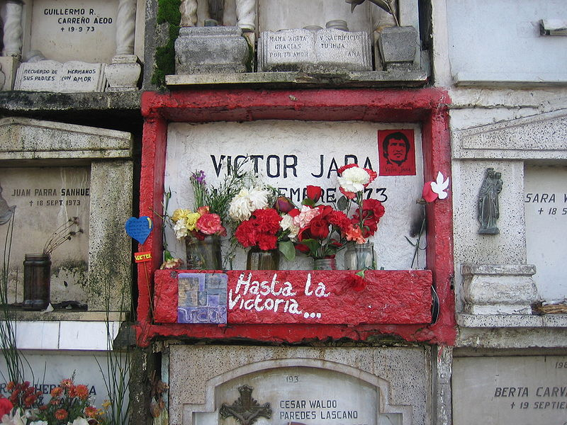 Victor Jara’s grave in Santiago, Chile.