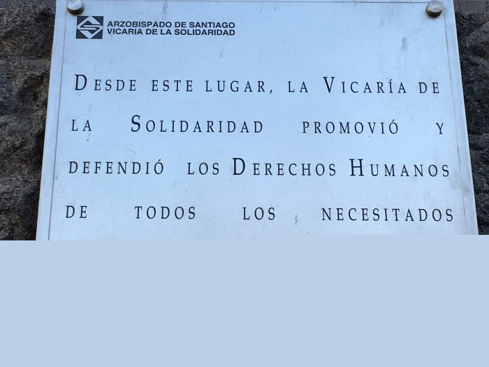 plaque outside of the Original Vicariate