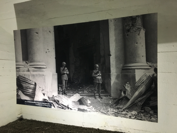 photo of carabineros at the National Stadium